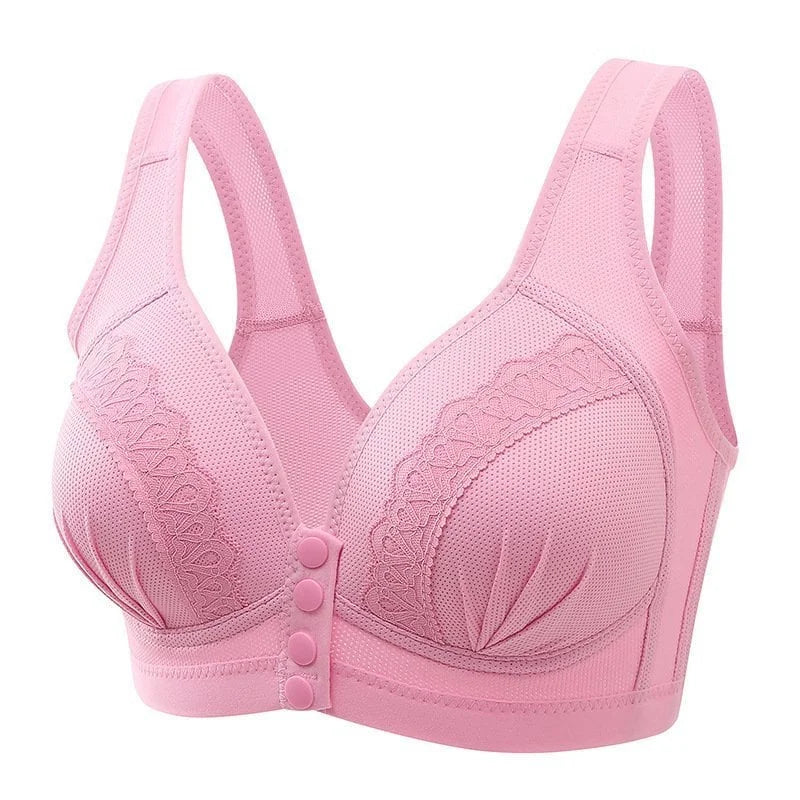 Buy 1 Get 2 Free-2025 breathable cotton bra with front button