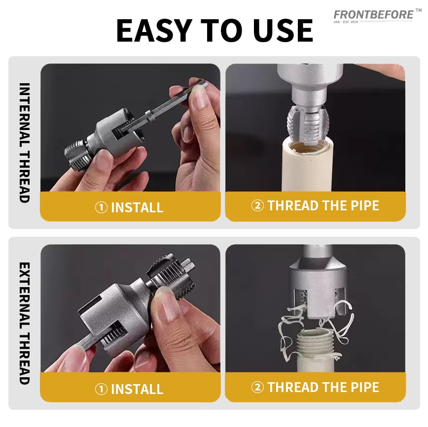 🔥Father's Day Sale🔥Integrated Internal & External Pipe Threading Tool