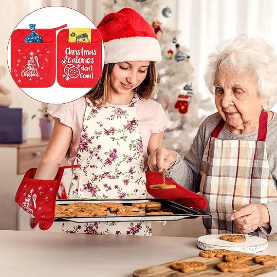 Christmas Pot Rack Baking Pot Holders