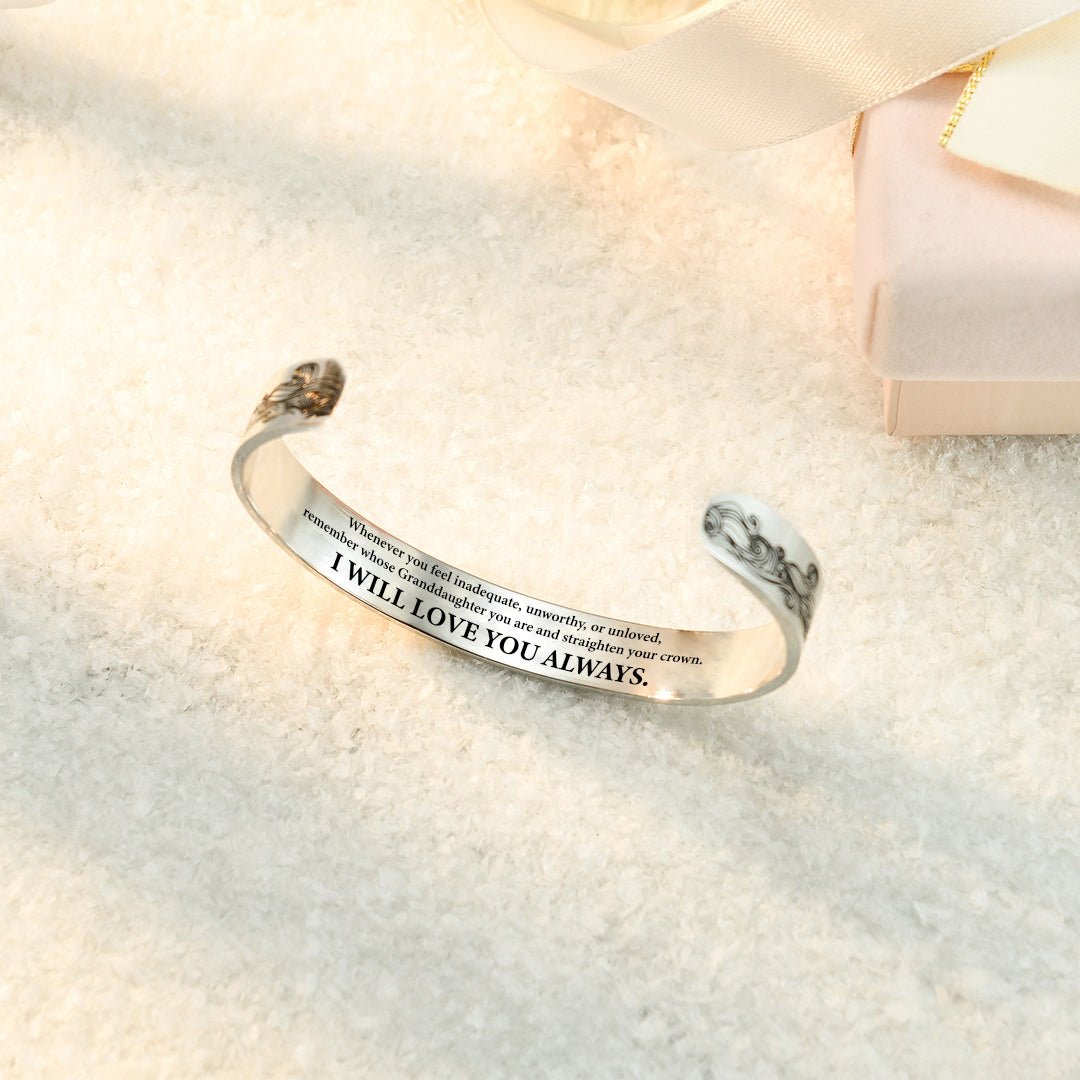 Last Day 75% OFF - To My Granddaughter, I Will Love You Always Bracelet