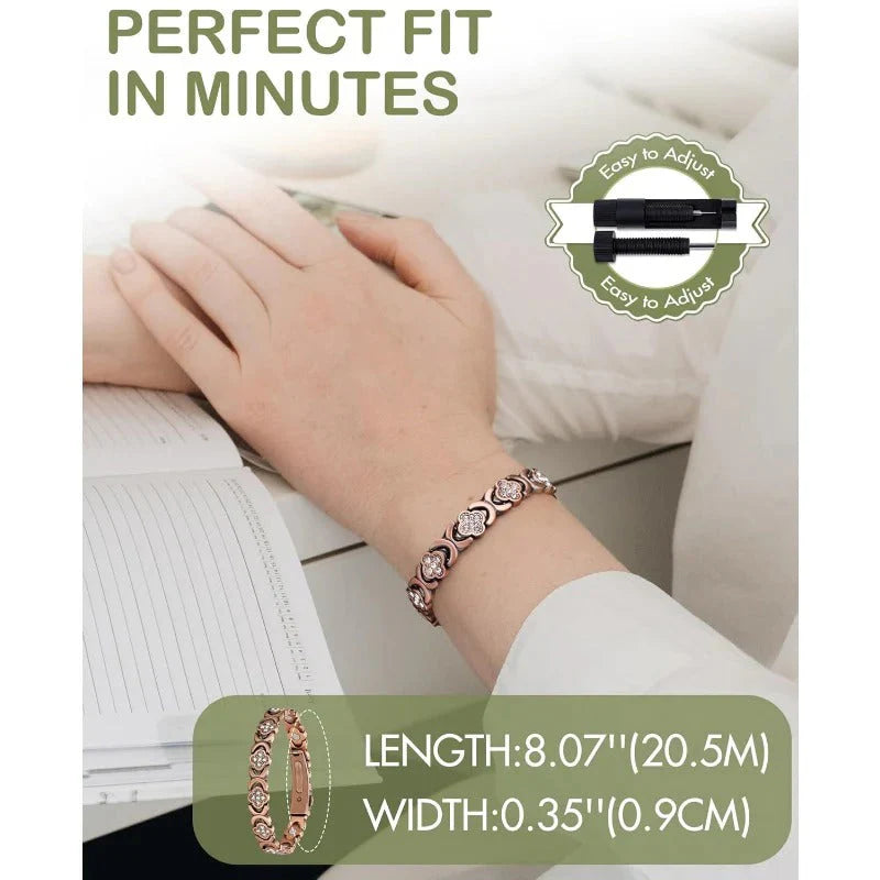 Infinity Clover Copper Magnetic Bracelet