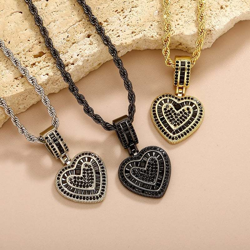 💖Last Day Sale 49% OFF💖Cubic Diamond Heart Pendant Necklace