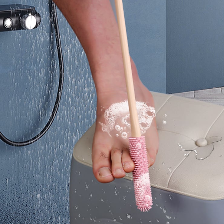 ๐49%OFF๐ฅ(2PCS/ SET) Long Handled Silicone Toe Crevice Cleaning Brush & Exfoliating Brush