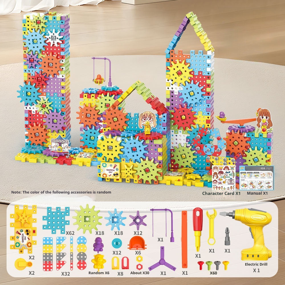 Electric Gear Building Toy Set