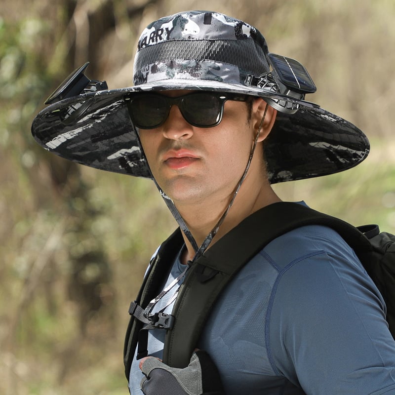 🏆 50K+ SOLD! 70% OFF – Almost Gone-⚡2025 New Ultralight Solar Fan Sun Hat – Lighter Than a Baseball!⚾(Only 11oz)