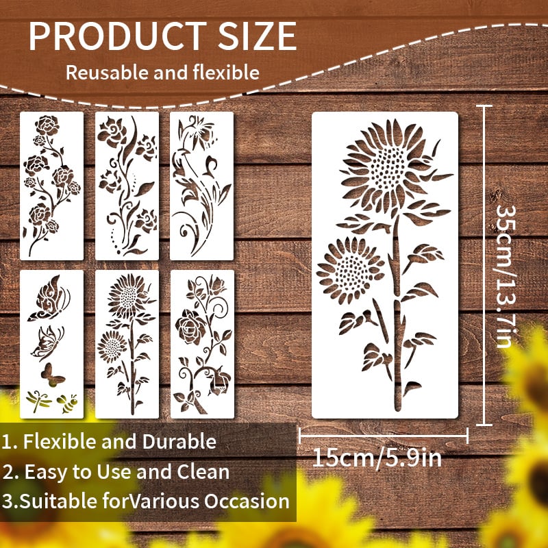 🎁49% OFF -🏡Garden Fence Large Flower Stencils🌻DIY Decoration