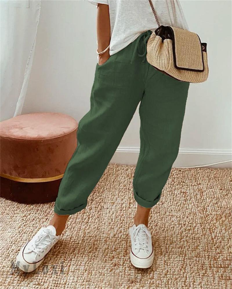 🎉2025 New Products Hot Sale✨Casual cotton and linen pants for women