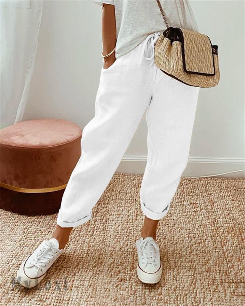 🎉2025 New Products Hot Sale✨Casual cotton and linen pants for women