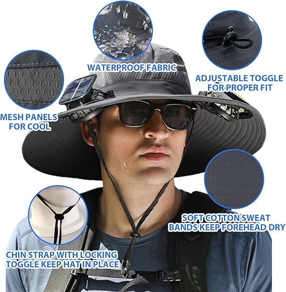 šBest fatherās Day Giftsā¤2025 New Ultralight Solar Fan Sun Hat ā Lighter Than a Baseball!ā¾(Only 11oz)
