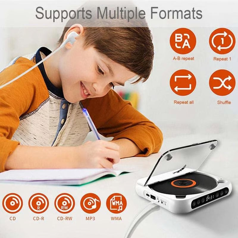 Portable Bluetooth CD Player - Halloween & Christmas SALE: 30% OFF!