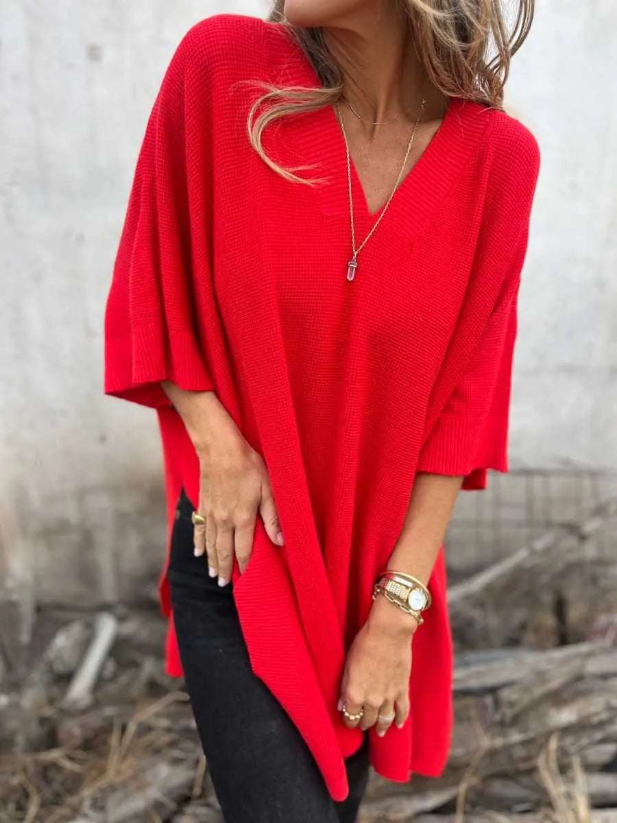 Women's Knit Poncho Cape Vest