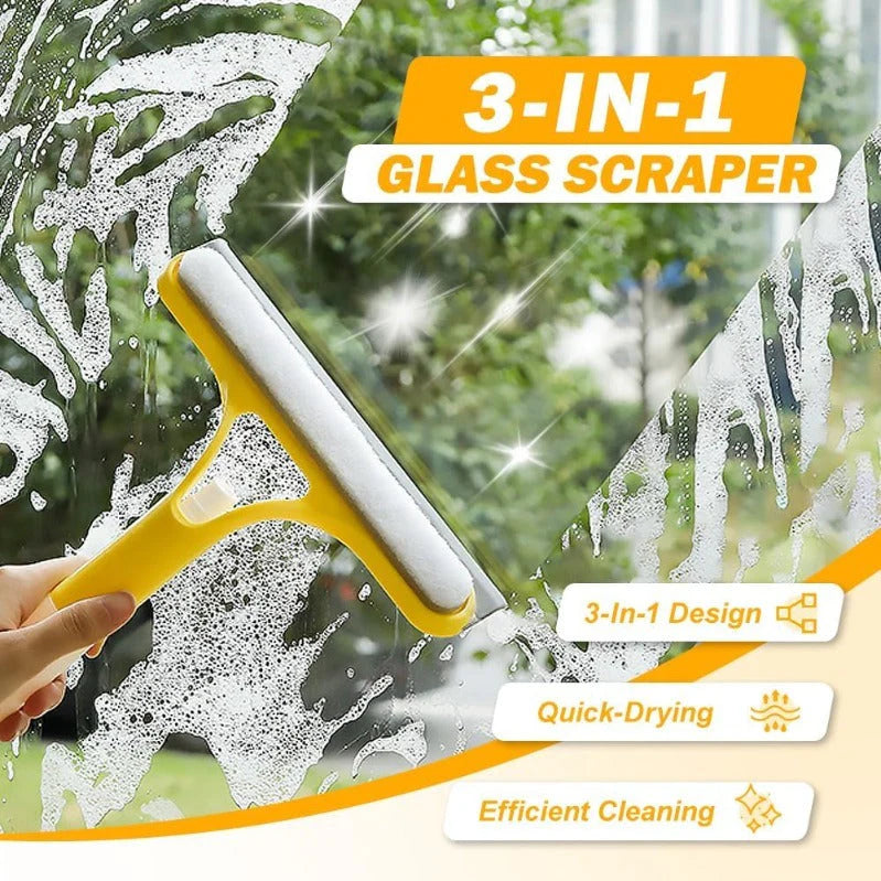 Spray-Scrub-Squeegee All-in-One Glass Cleaner