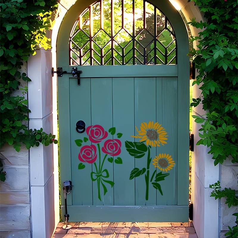 🎁49% OFF -🏡Garden Fence Large Flower Stencils🌻DIY Decoration