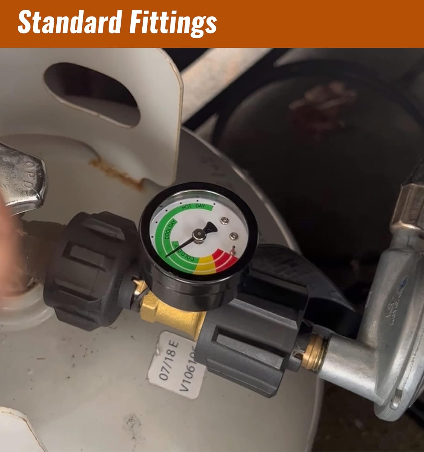Color-Coded Propane Tank Gauge