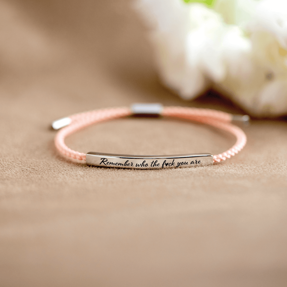 🔥LAST DAY 69% OFF - Remember Who The F♡ck You Are Motivational Tube Bracelet