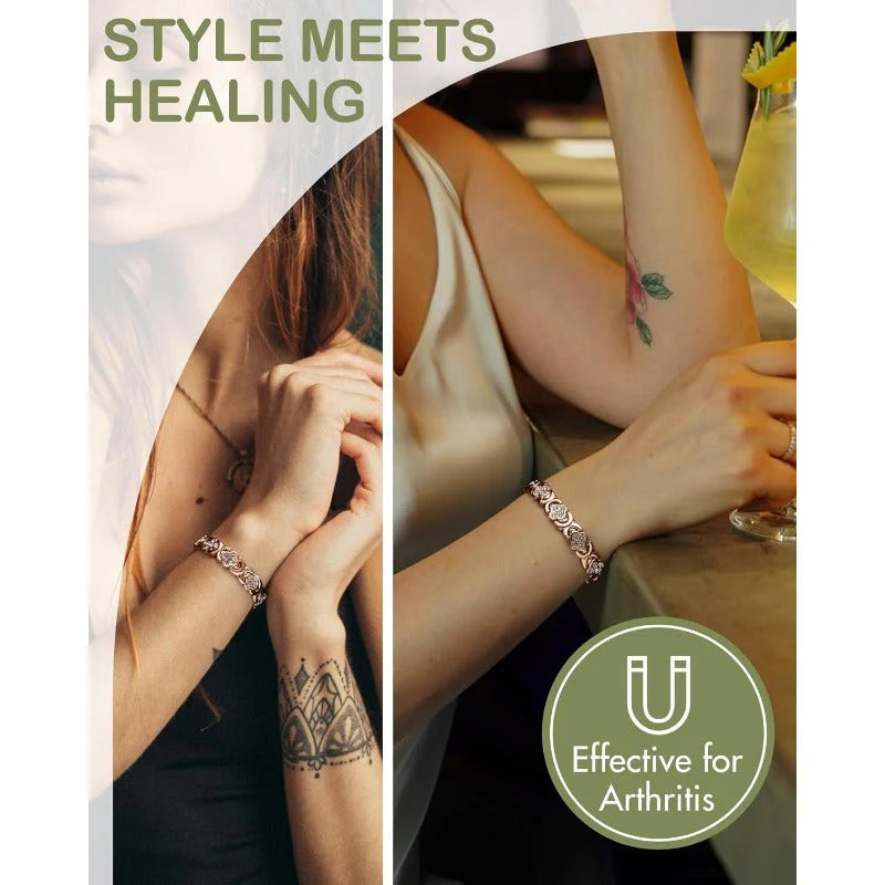 Infinity Clover Copper Magnetic Bracelet