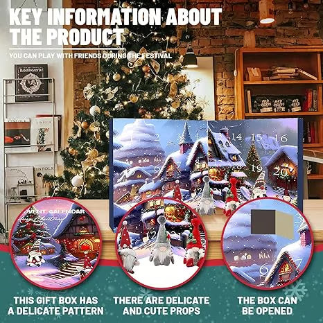 🎅 2025 Christmas( Halloween ) Gnome Countdown Calendar-🌟Christmas (New)