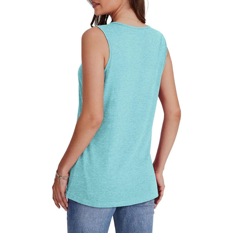 Lightweight V-Neck Sleeveless Tank Top – Soft, Stretchy & Summer-Ready
