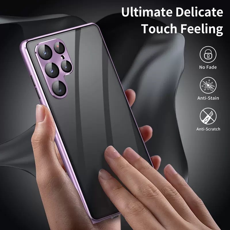 🔥New In Samsung S25 Series Case - Samsung Privacy Magnetic Double-sided Tempered Glass Case