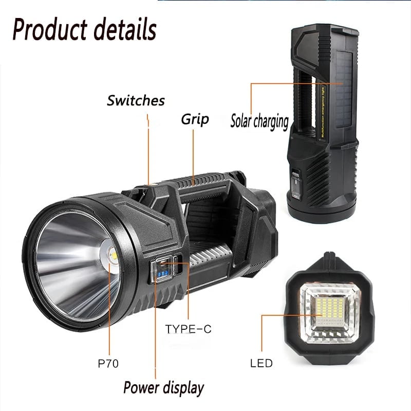 🔥New German Waterproof Spot Lights Handheld Large searchlight