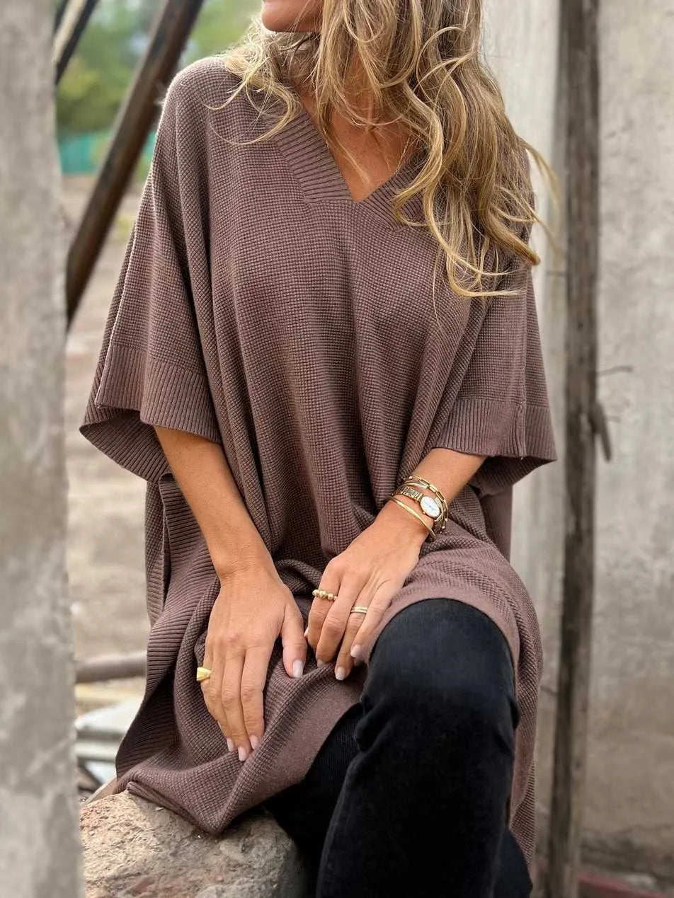 Women's Knit Poncho Cape Vest