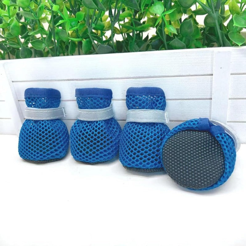 All-Season Breathable Mesh Dog Boots (4 Pcs)