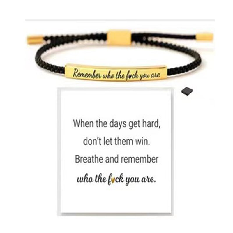 🔥LAST DAY 69% OFF - Remember Who The F♡ck You Are Motivational Tube Bracelet