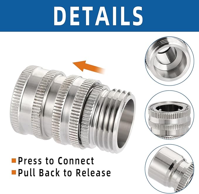šStainless Steel Garden Hose Quick Connect Fittings Set