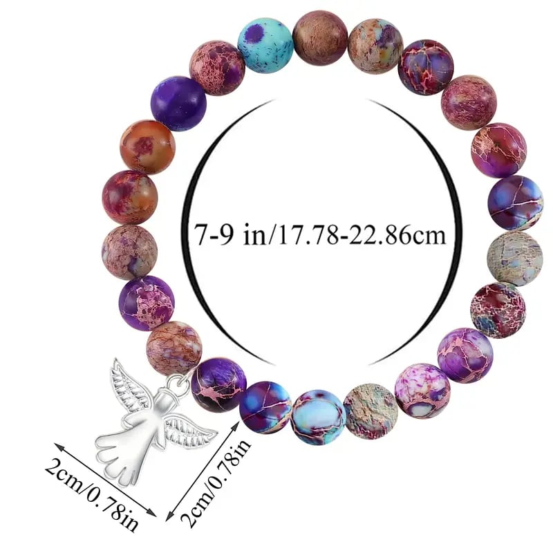 🎁Last Day BUY 1 GET 1 FREE - Memorial Gifts Angel Wings Healing Crystal Bracelet