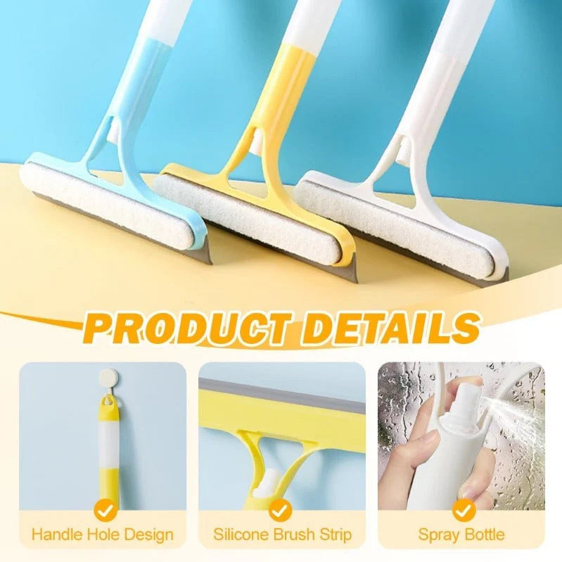 Spray-Scrub-Squeegee All-in-One Glass Cleaner