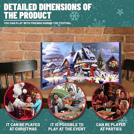 🎅 2025 Christmas( Halloween ) Gnome Countdown Calendar-🌟Christmas (New)