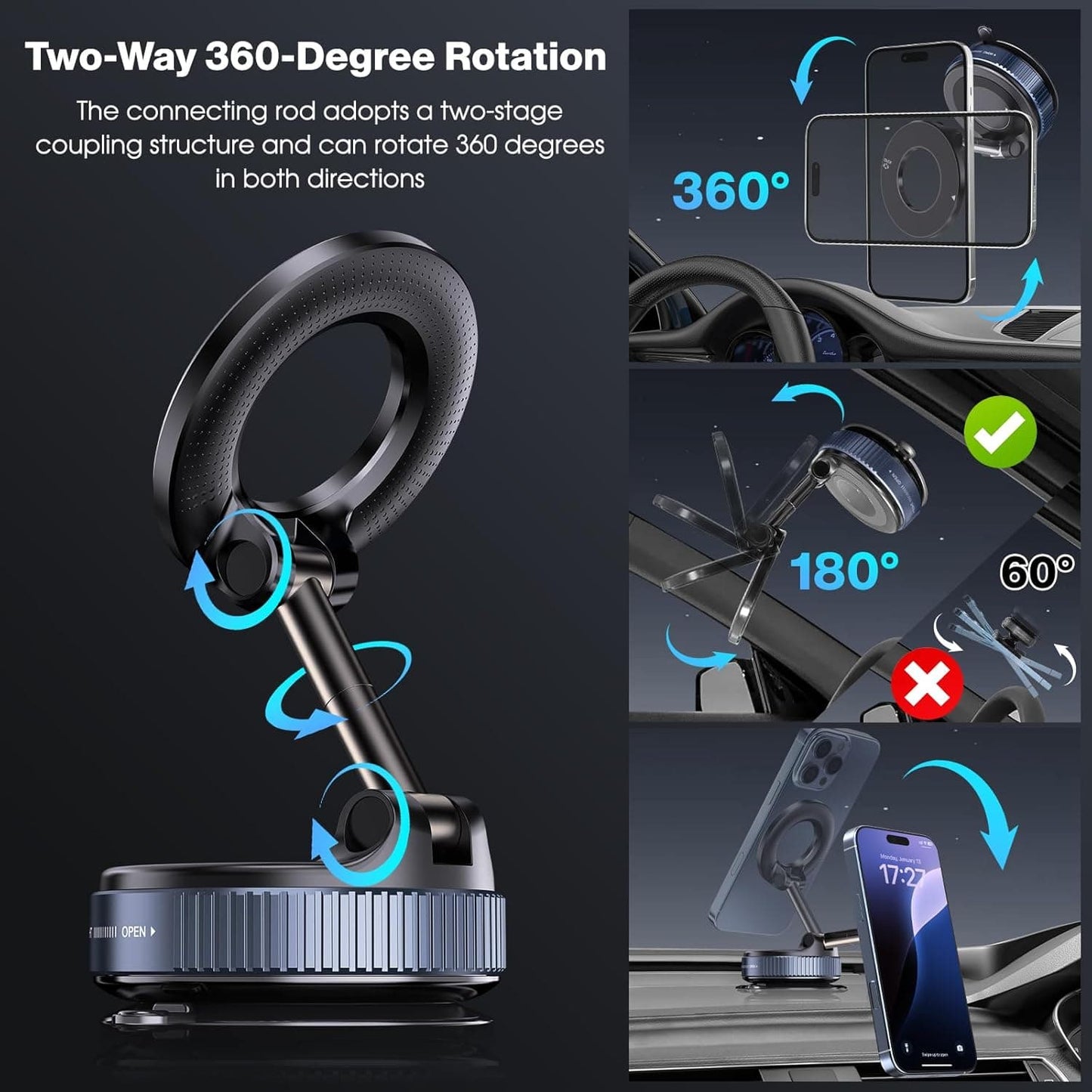 Eptchn MagLock 360° Foldable Magnetic Phone Mount