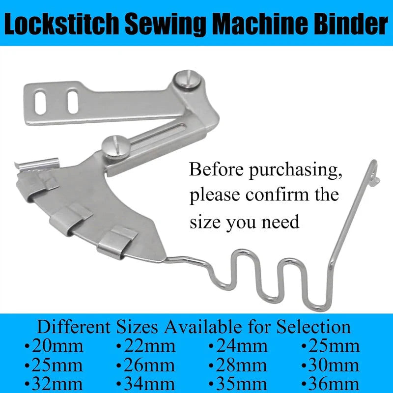 Double Fold Bias Binder Attachment – For Industrial Lockstitch Sewing Machines Only