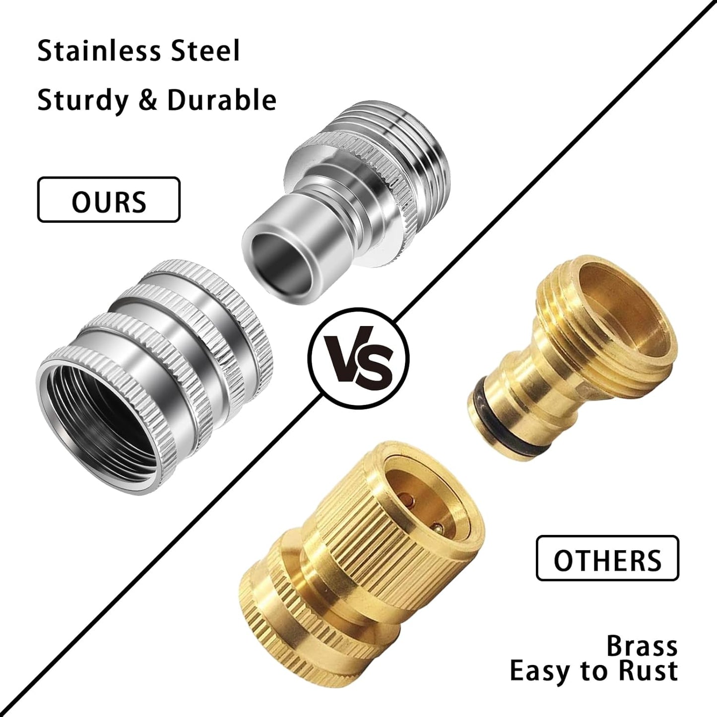 šStainless Steel Garden Hose Quick Connect Fittings Set