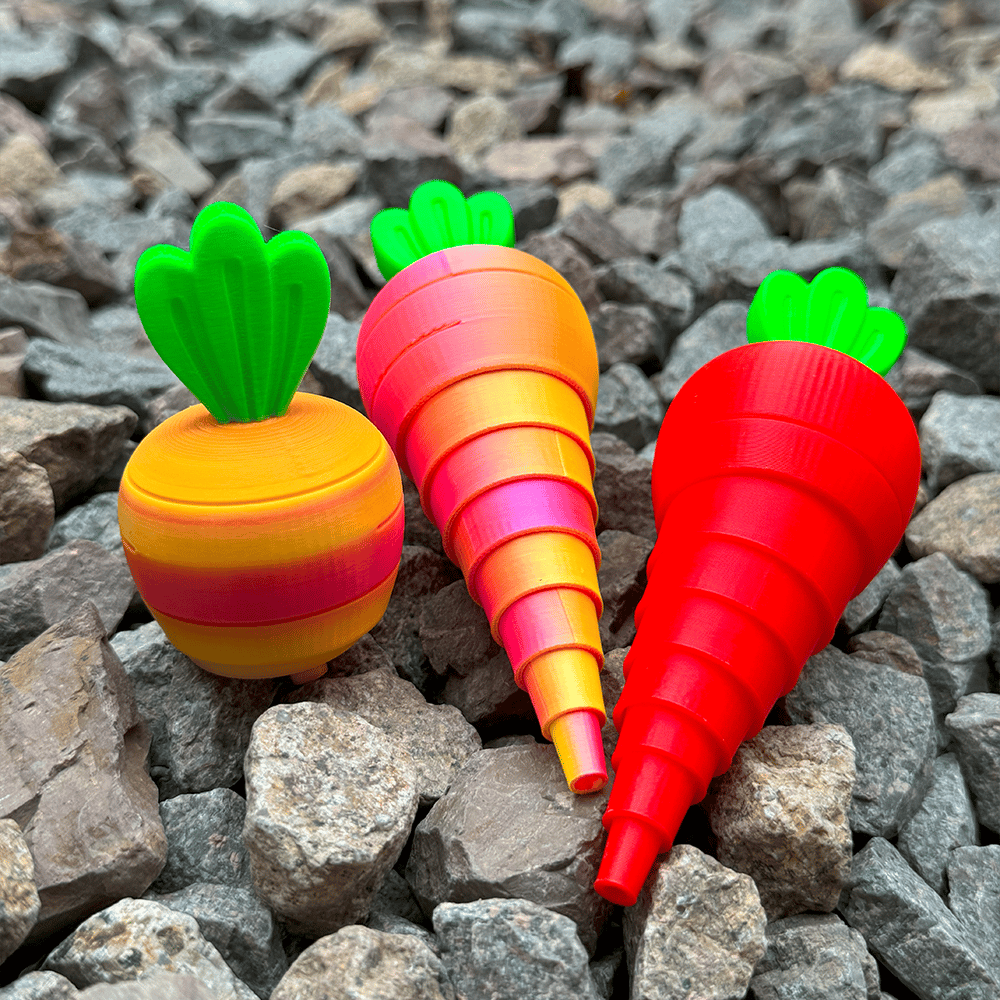 🥕3D Printed Decompression And Retractable Carrot Toy