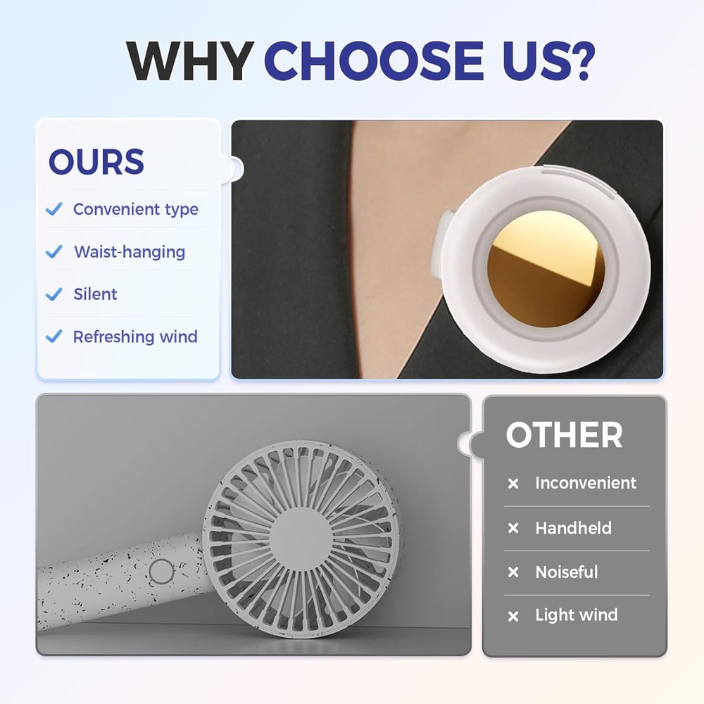 Portable Silent Mini Bladeless Electric Fan