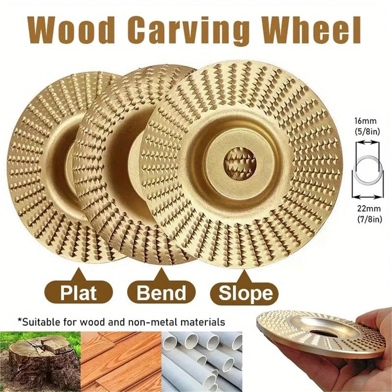 Slope-Type Wood Carving Disc for Angle Grinder