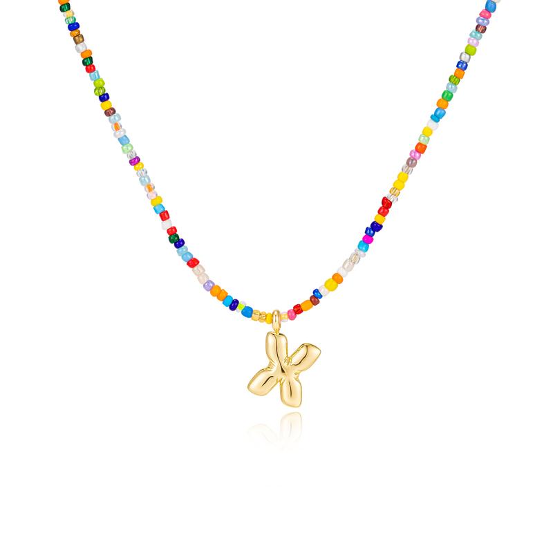 Custom Beaded Initial Necklace