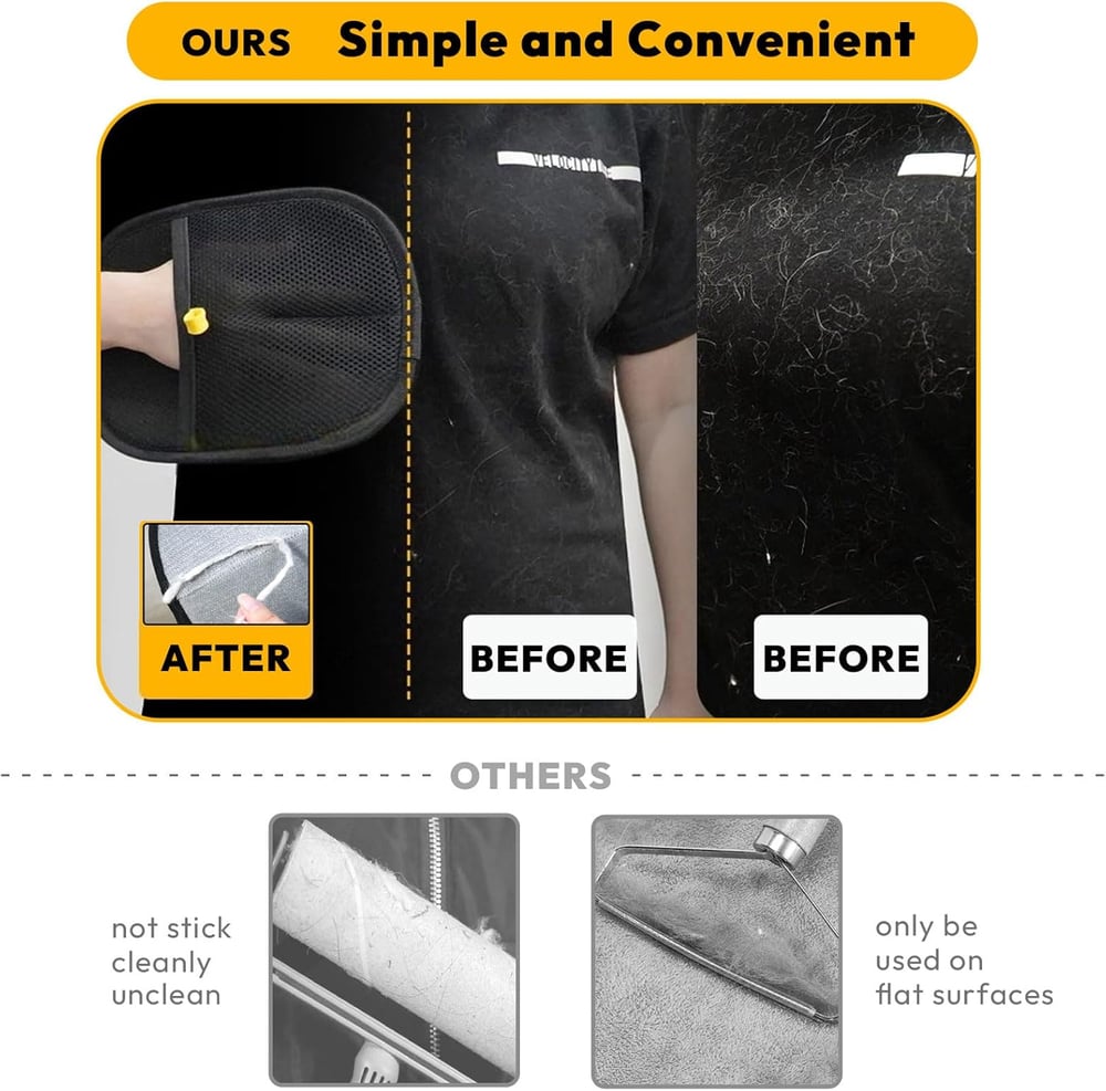 Hair cleaning gloves