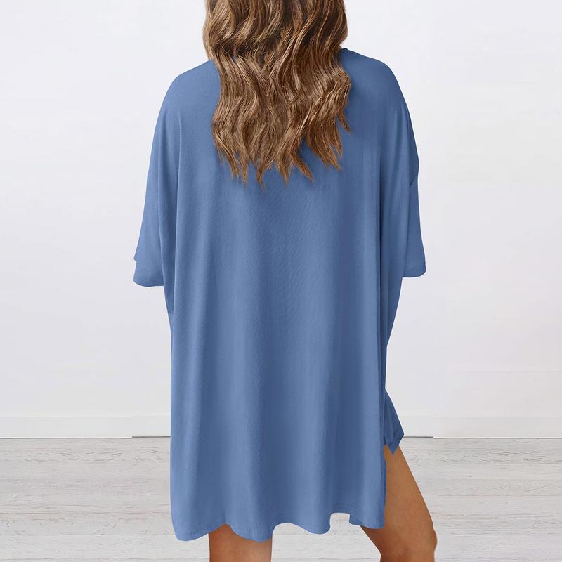 Feather-Soft Lounge Set — Oversized Tee & Pocket Biker Shorts for All-Day Chill