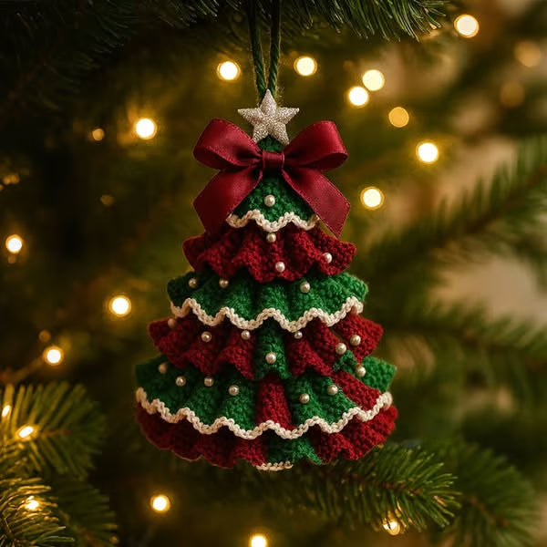 🤚🎁DIY Crochet Christmas Tree Kit – Handmade Holiday Decoration Set