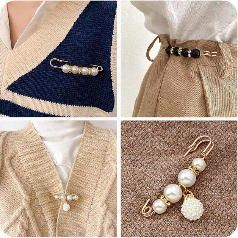 Pearl Brooch Safety Pins