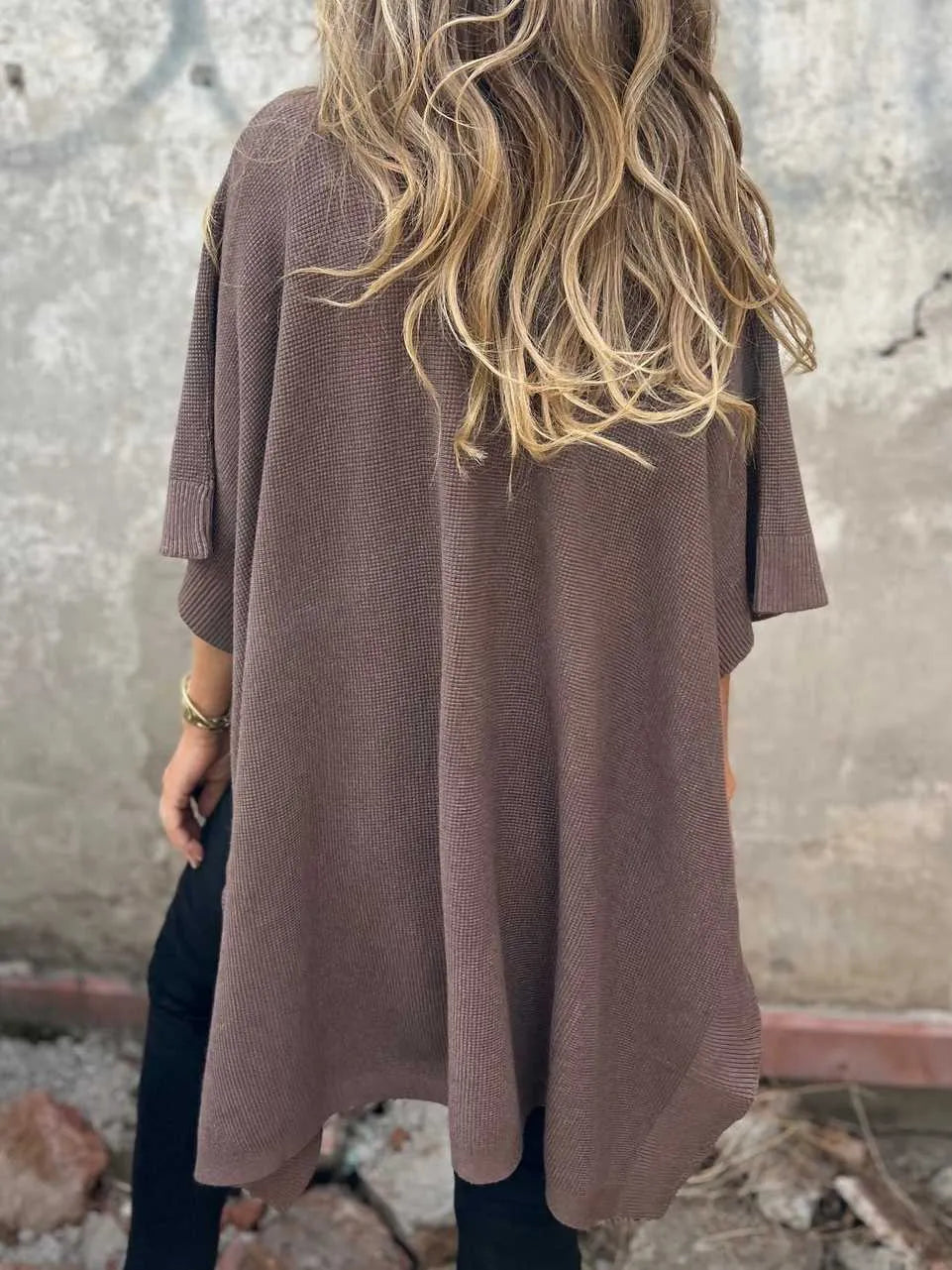 Women's Knit Poncho Cape Vest