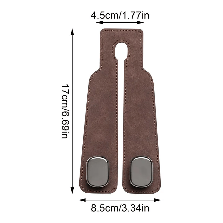 Eptchn TwinHook Leather Car Headrest Hangers