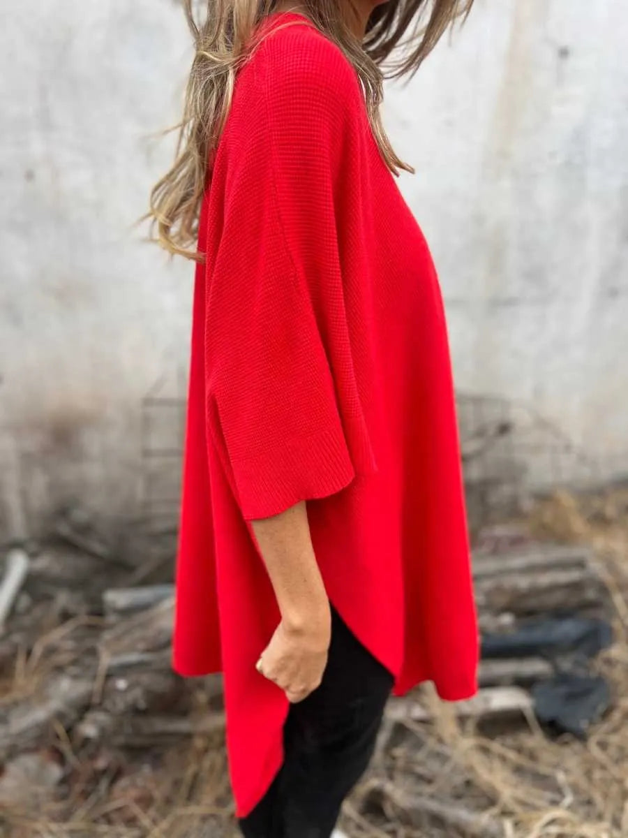 Women's Knit Poncho Cape Vest