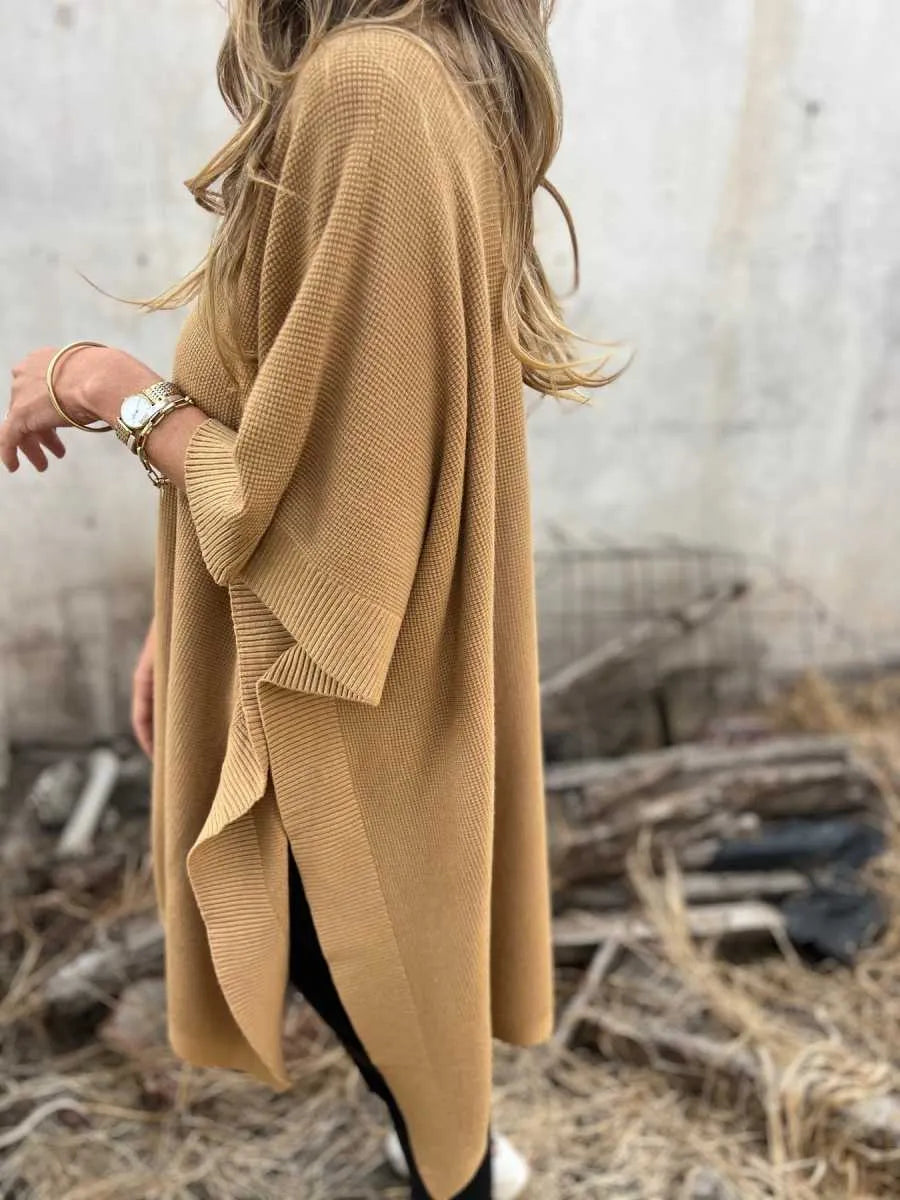 Women's Knit Poncho Cape Vest