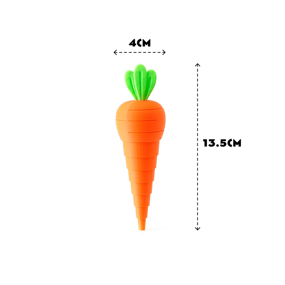🥕3D Printed Decompression And Retractable Carrot Toy