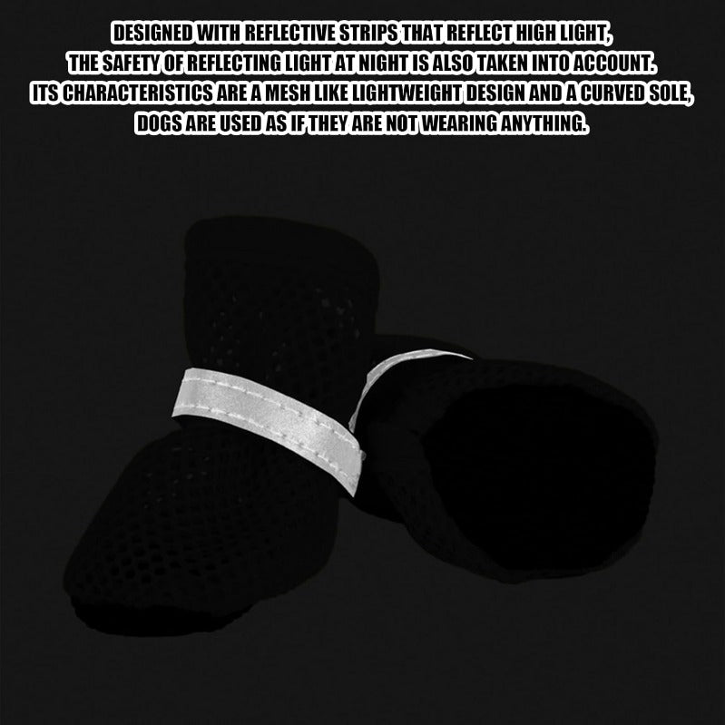 All-Season Breathable Mesh Dog Boots (4 Pcs)