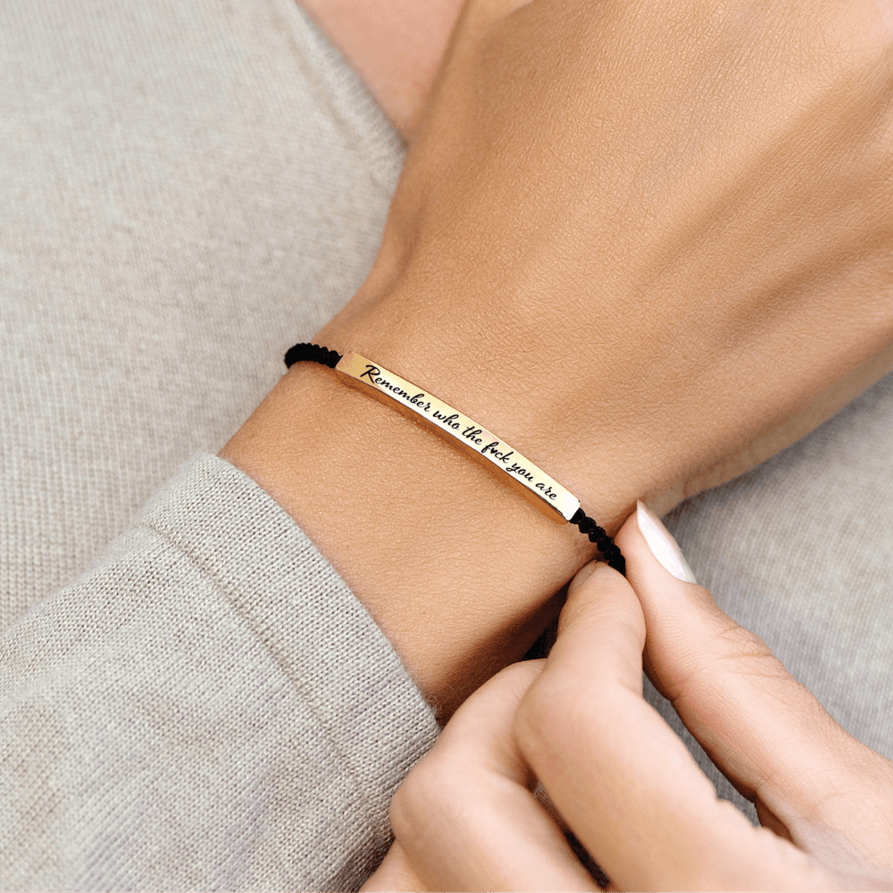 🔥LAST DAY 69% OFF - Remember Who The F♡ck You Are Motivational Tube Bracelet