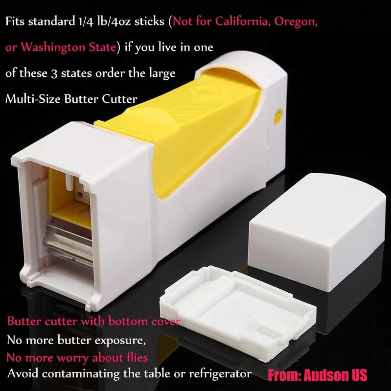 Butter Cutter & Keeper|Push-Button Slicer for Clean, Even Pats